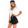 Skirt - Skinny Lace-Up Bandage Short Skirt - Asymmetrical Pencil Skirts